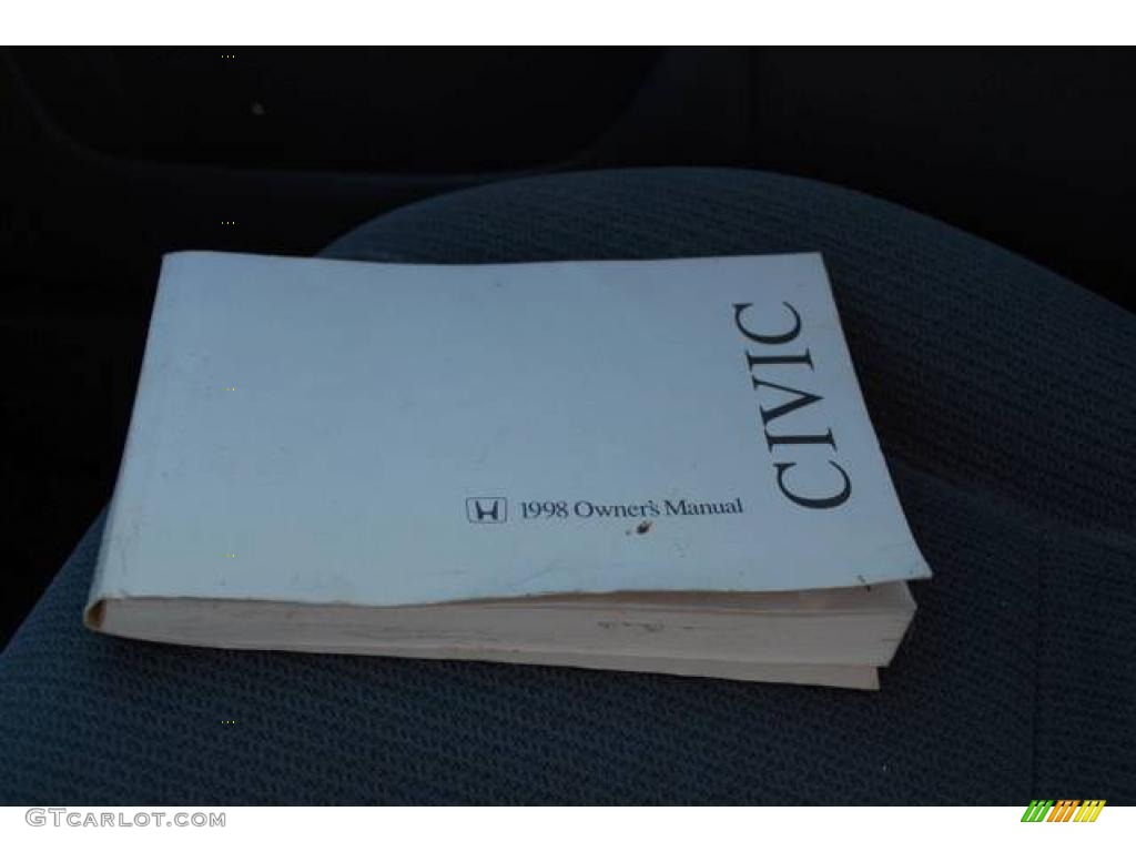 1998 Civic DX Sedan - Cyclone Blue Metallic / Gray photo #35