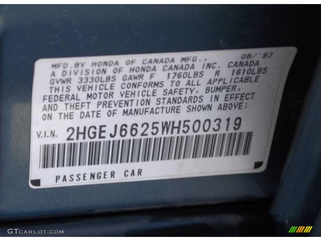 1998 Civic DX Sedan - Cyclone Blue Metallic / Gray photo #36