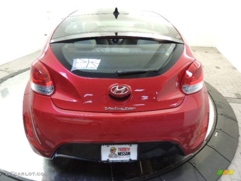 2012 Veloster  - Boston Red / Gray photo #7