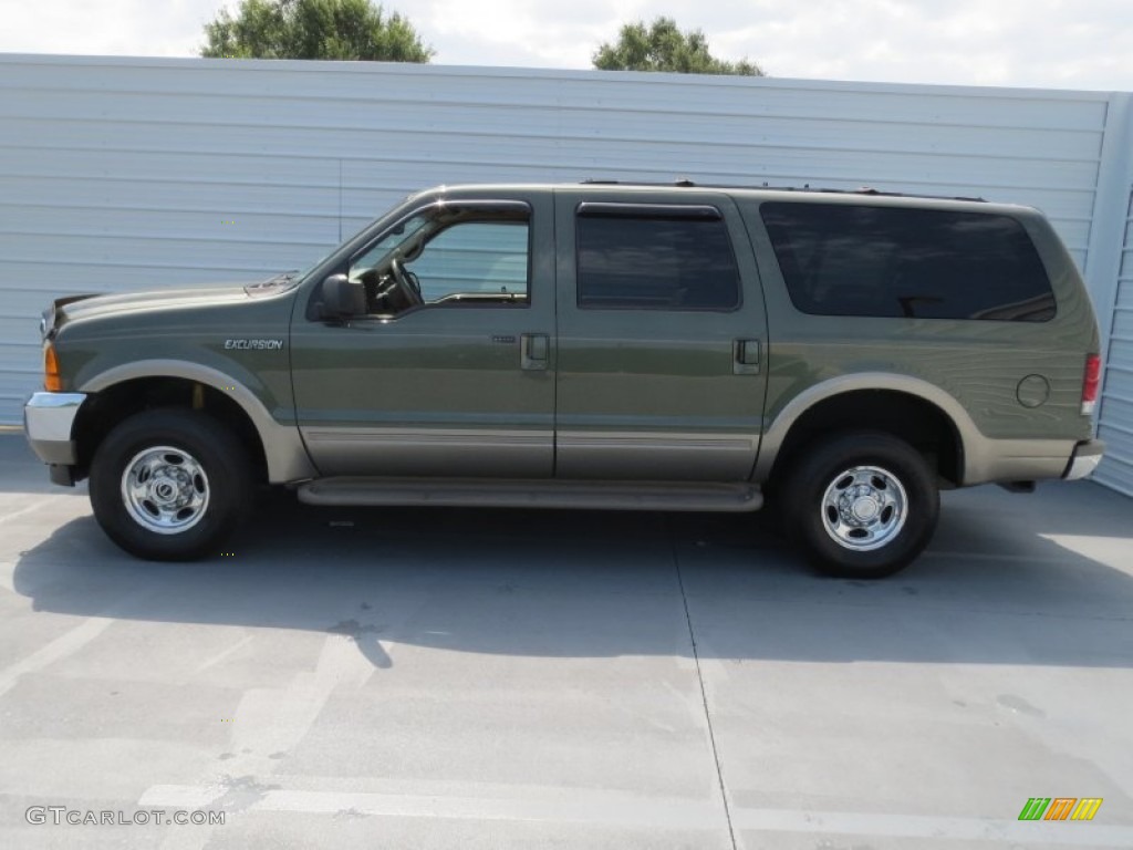 2000 Excursion Limited 4x4 - Estate Green Metallic / Medium Parchment photo #5