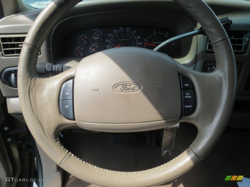 2000 Ford Excursion Limited 4x4 Medium Parchment Steering Wheel Photo #69257829