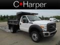 Oxford White - F550 Super Duty XL Regular Cab 4x4 Dump Truck Photo No. 1