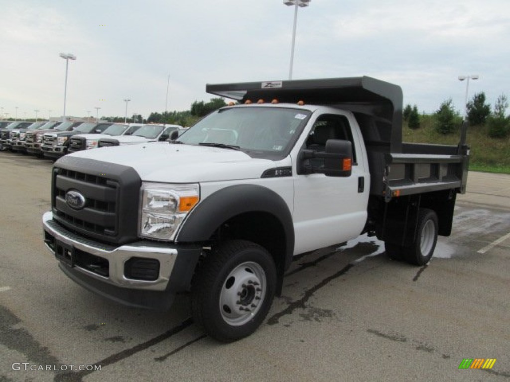 Oxford White 2012 Ford F550 Super Duty XL Regular Cab 4x4 Dump Truck Exterior Photo #69258087
