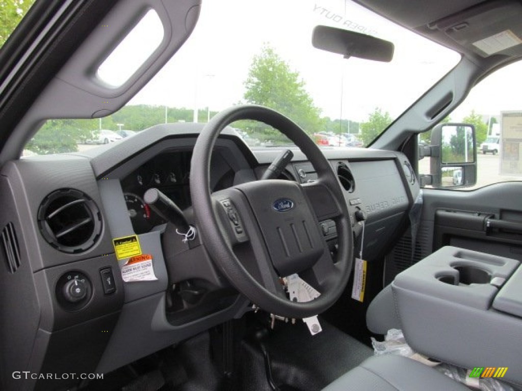 Steel Interior 2012 Ford F550 Super Duty XL Regular Cab 4x4 Dump Truck Photo #69258189