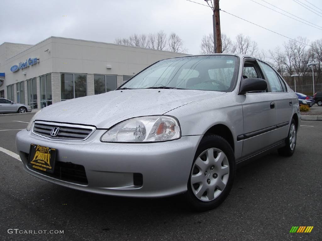 1999 Civic LX Sedan - Vogue Silver Metallic / Dark Gray photo #1