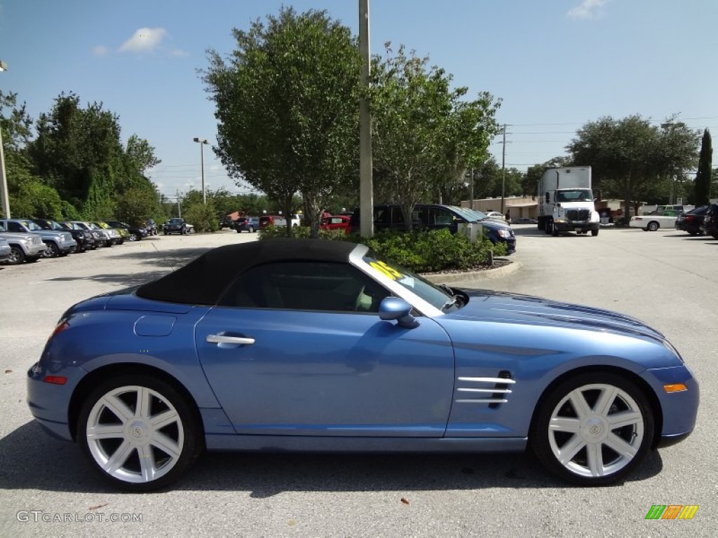 2005 Crossfire Limited Roadster - Aero Blue Pearlcoat / Dark Slate Grey/Vanilla photo #8