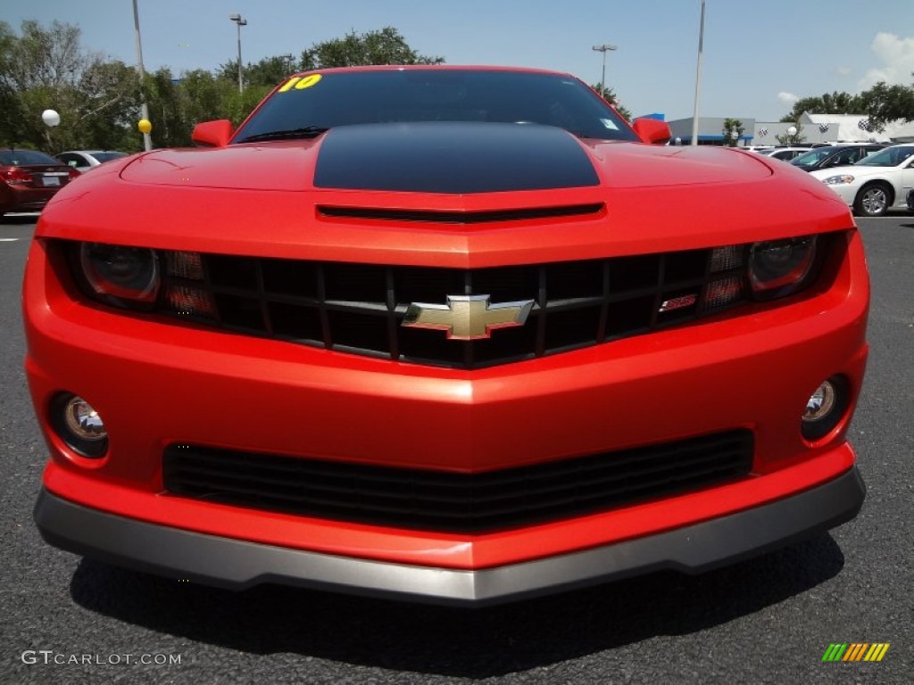 Inferno Orange Metallic 2010 Chevrolet Camaro SS/RS Coupe Exterior Photo #69263519