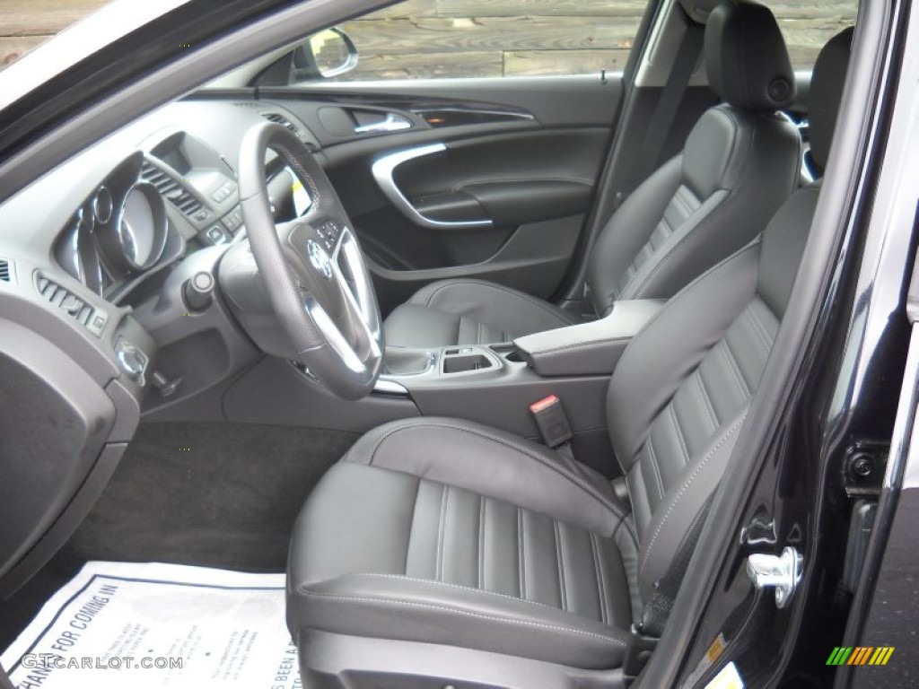 Ebony Interior 2012 Buick Regal GS Photo #69263888