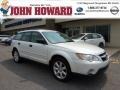 2008 Satin White Pearl Subaru Outback 2.5i Wagon  photo #1