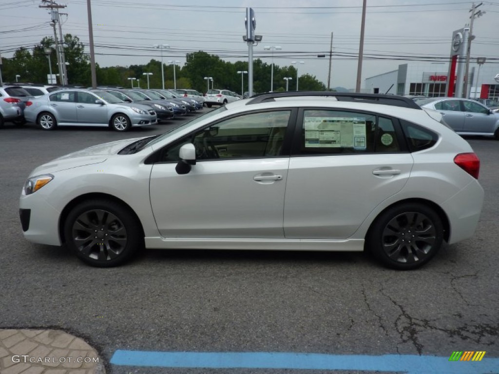 2012 Impreza 2.0i Sport Premium 5 Door - Satin White Pearl / Ivory photo #4