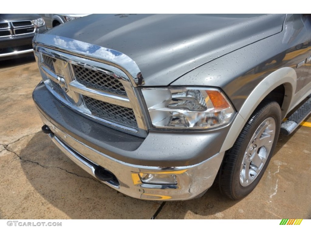 2010 Ram 1500 Laramie Crew Cab 4x4 - Mineral Gray Metallic / Dark Slate Gray photo #11