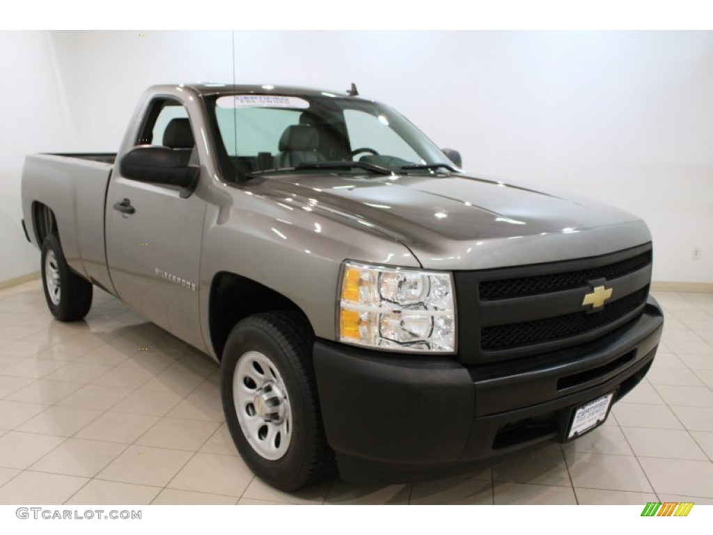 2009 Silverado 1500 Regular Cab - Graystone Metallic / Dark Titanium photo #1