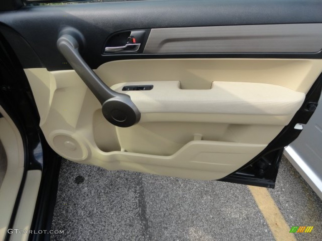 2009 CR-V LX 4WD - Crystal Black Pearl / Ivory photo #12