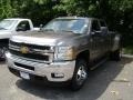 2013 Mocha Steel Metallic Chevrolet Silverado 3500HD LTZ Crew Cab Dually  photo #1