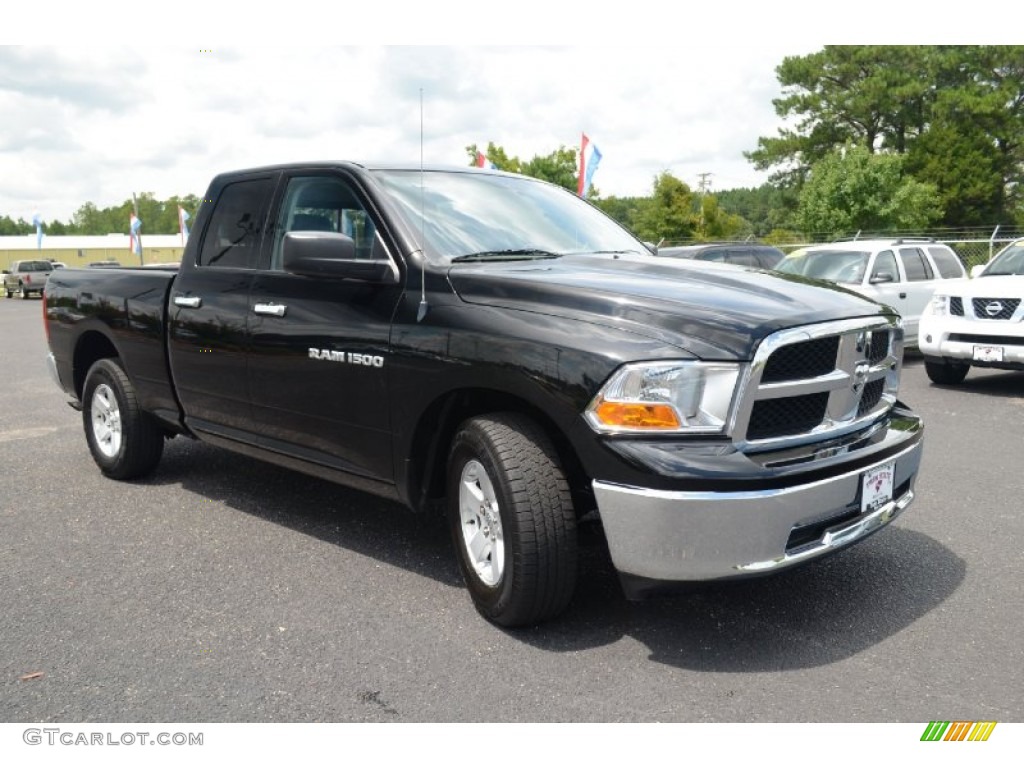 2012 Ram 1500 SLT Quad Cab - Black / Dark Slate Gray/Medium Graystone photo #3