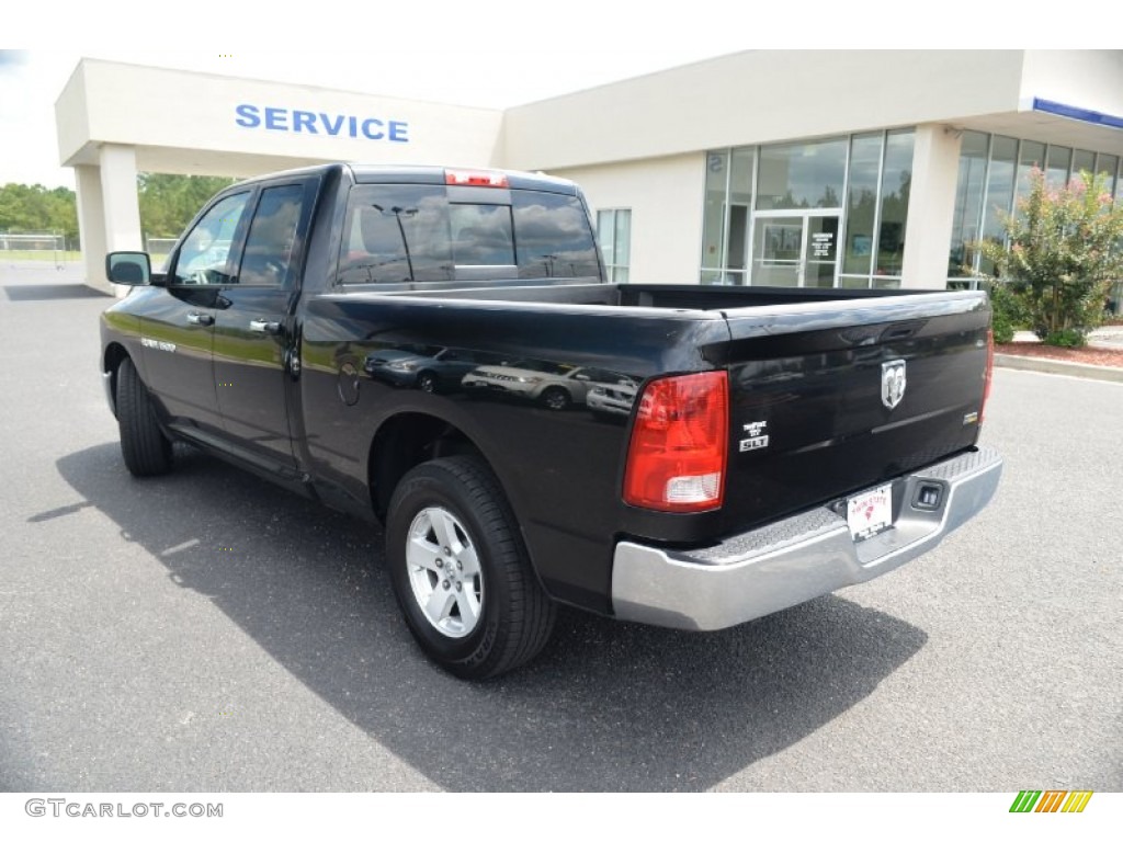 2012 Ram 1500 SLT Quad Cab - Black / Dark Slate Gray/Medium Graystone photo #7