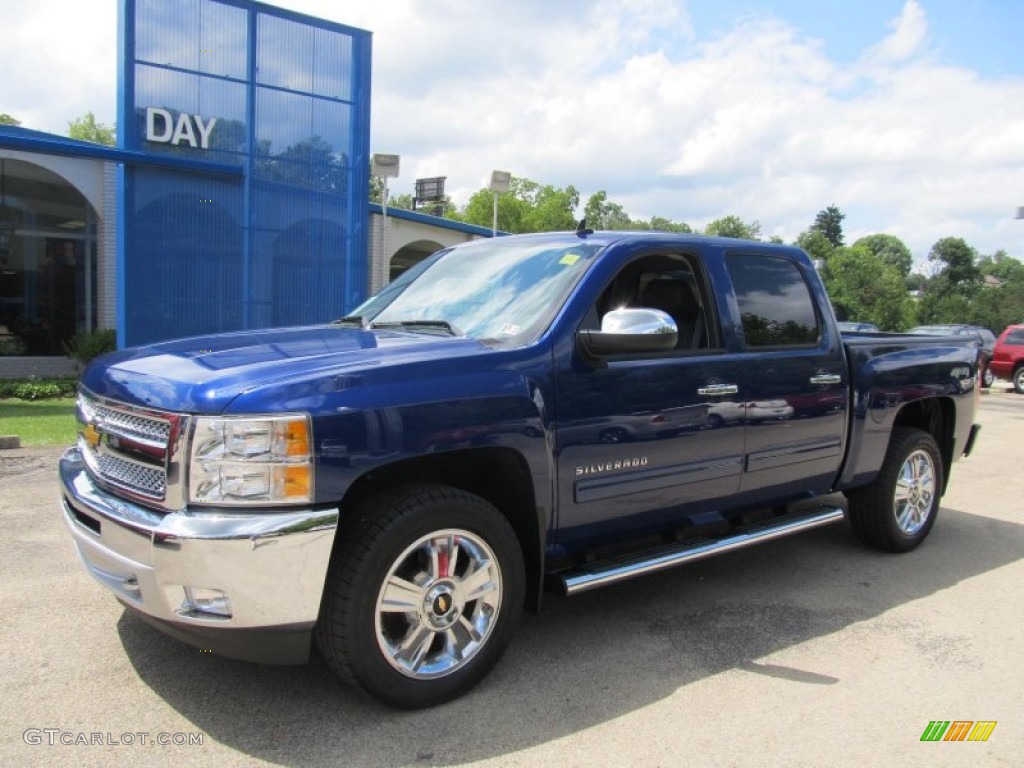 2013 Silverado 1500 LT Crew Cab 4x4 - Blue Topaz Metallic / Light Titanium/Dark Titanium photo #1