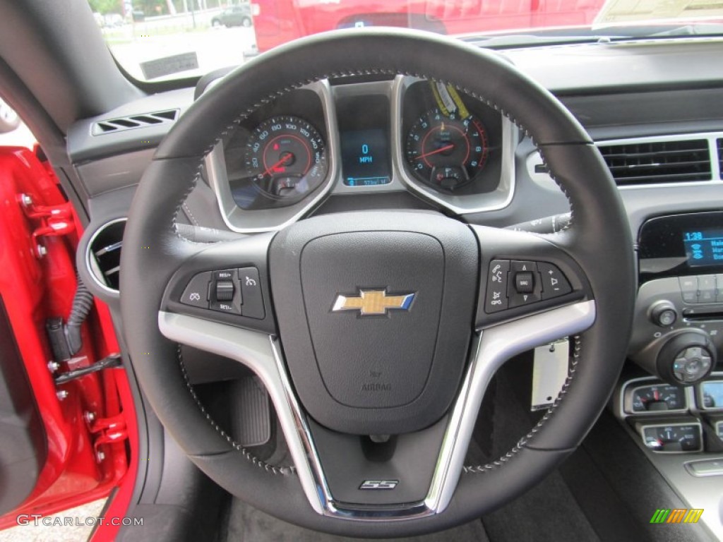 2012 Chevrolet Camaro SS/RS Coupe Black Steering Wheel Photo #69275907