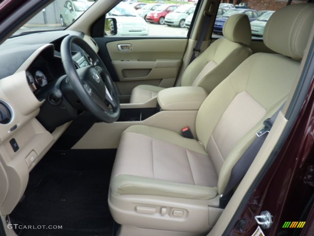 2010 Pilot EX 4WD - Dark Cherry Pearl / Beige photo #16