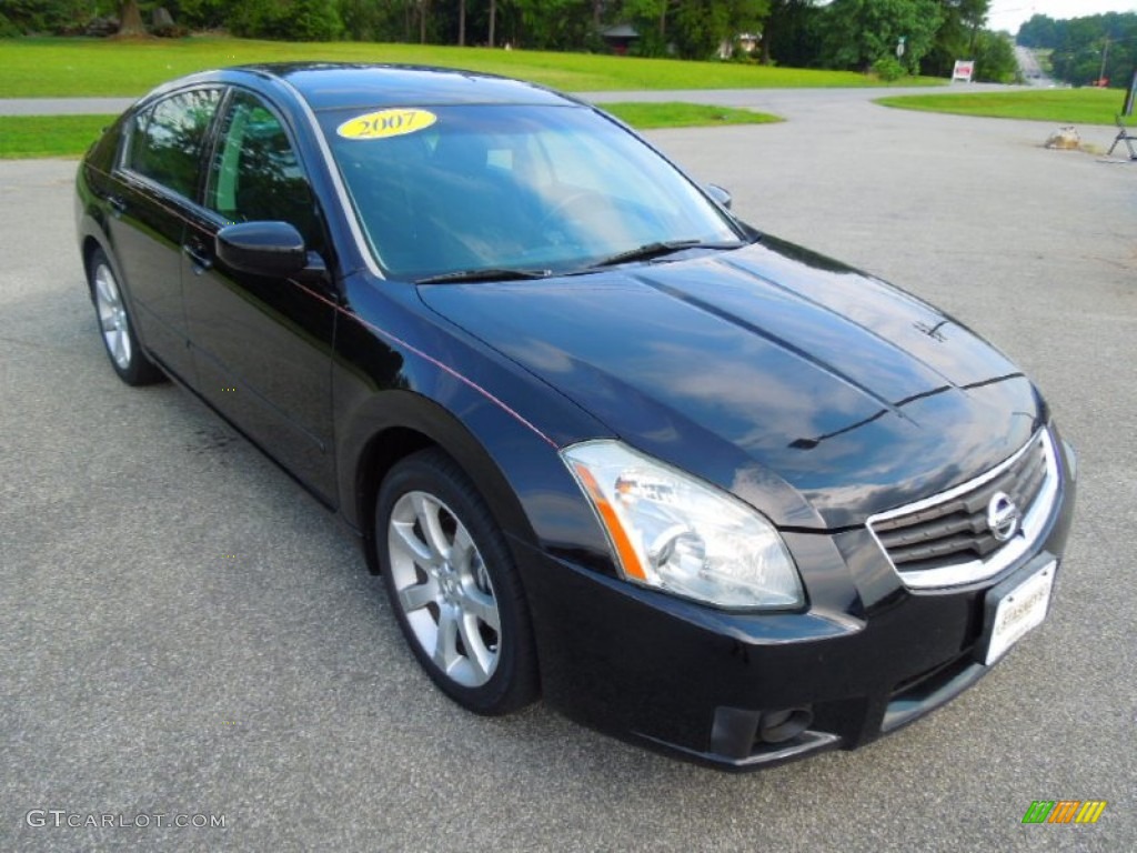 2007 Maxima 3.5 SE - Super Black / Charcoal photo #6