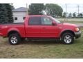 2002 Bright Red Ford F150 XLT SuperCrew 4x4  photo #2