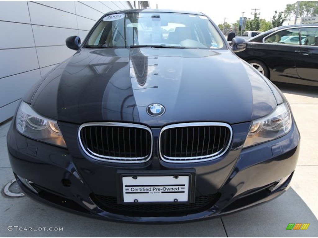 2009 3 Series 328xi Sedan - Monaco Blue Metallic / Beige photo #2