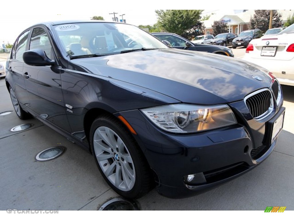 2009 3 Series 328xi Sedan - Monaco Blue Metallic / Beige photo #7