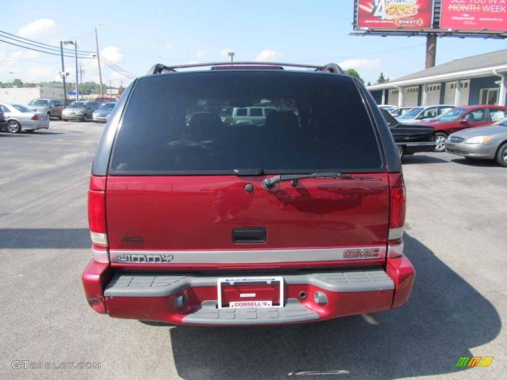 1999 Jimmy SLT 4x4 - Cherry Red Metallic / Graphite photo #3