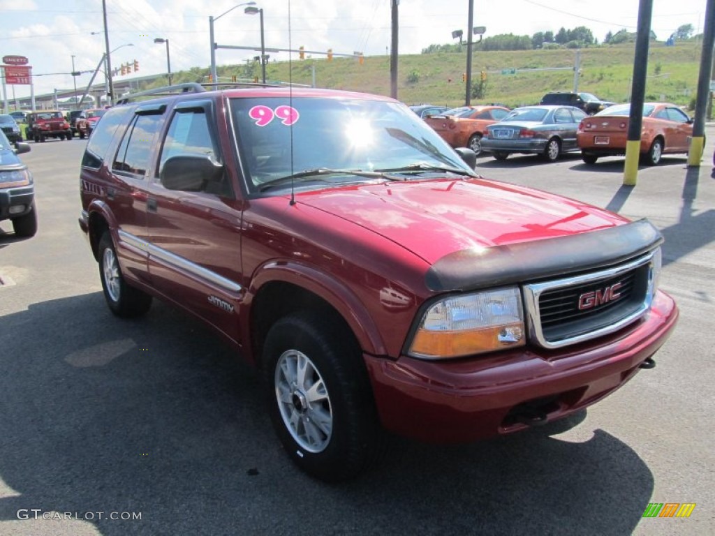 1999 Jimmy SLT 4x4 - Cherry Red Metallic / Graphite photo #5