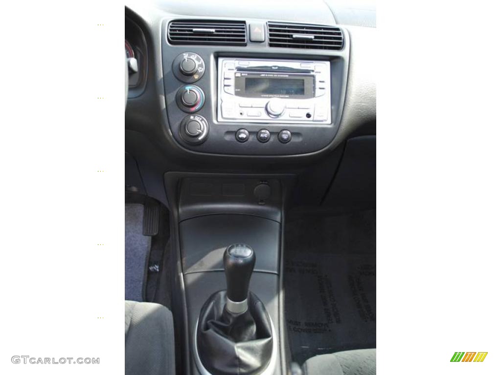 2005 Civic LX Coupe - Satin Silver Metallic / Black photo #20