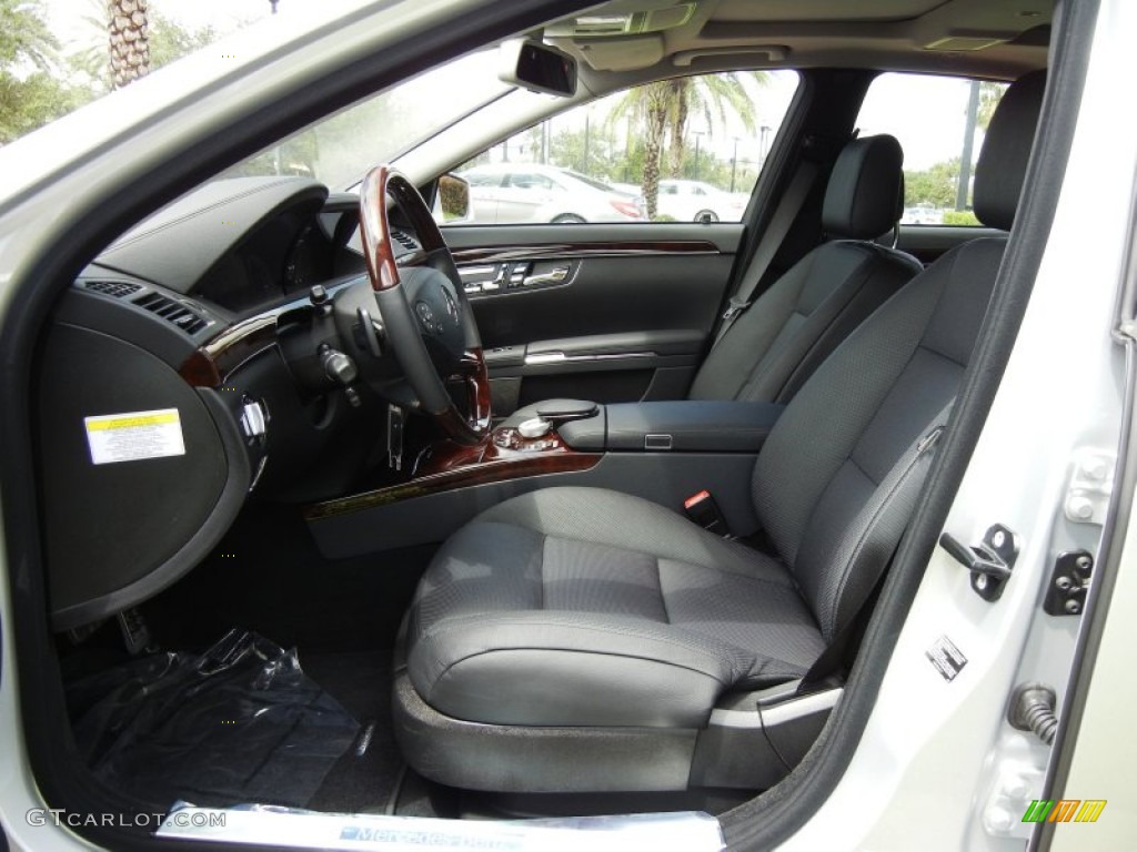 Black Interior 2012 Mercedes-Benz S 550 Sedan Photo #69285564