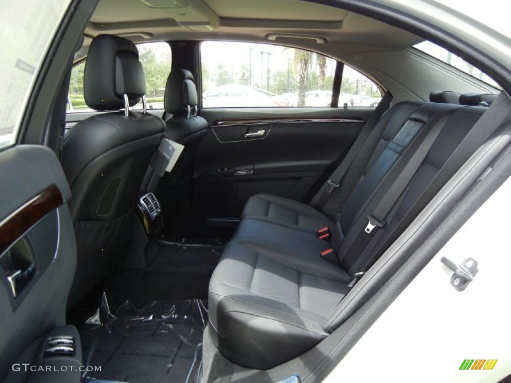 Black Interior 2012 Mercedes-Benz S 550 Sedan Photo #69285573