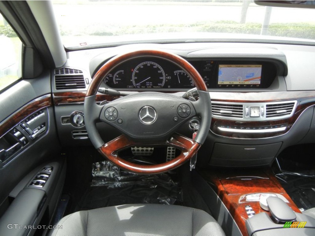 2012 Mercedes-Benz S 550 Sedan Black Dashboard Photo #69285591