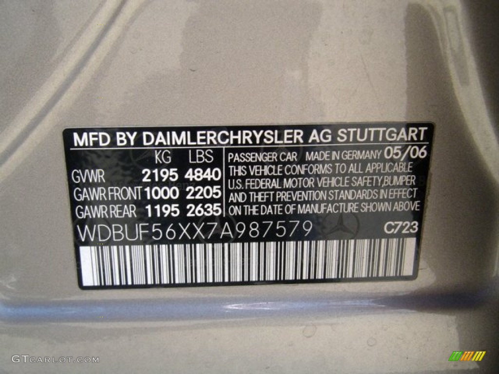 2007 E Color Code 723 for Pewter Metallic Photo #69285699