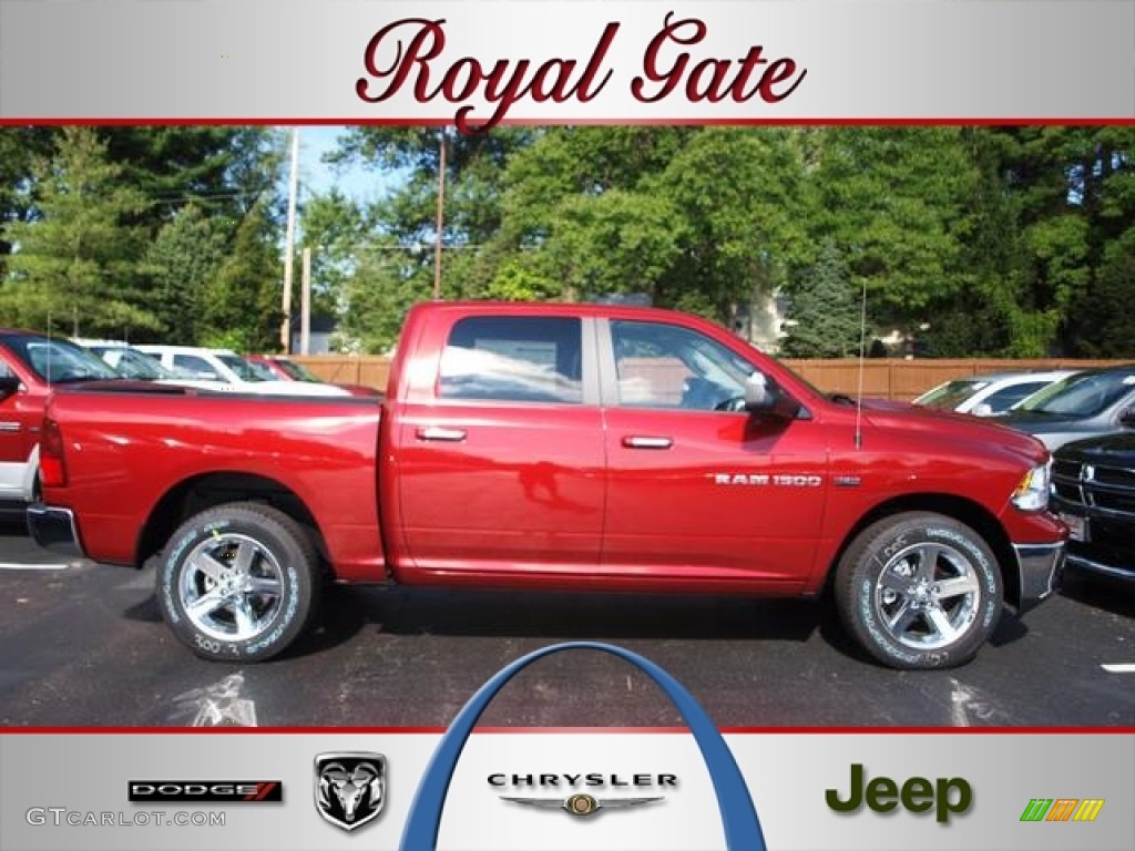 2012 Ram 1500 Big Horn Crew Cab 4x4 - Deep Cherry Red Crystal Pearl / Dark Slate Gray/Medium Graystone photo #1