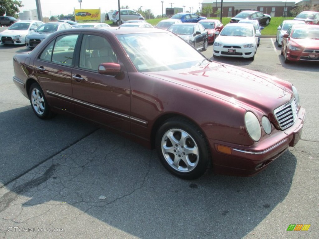 2002 E 320 Sedan - Bordeaux Red Metallic / Java photo #7