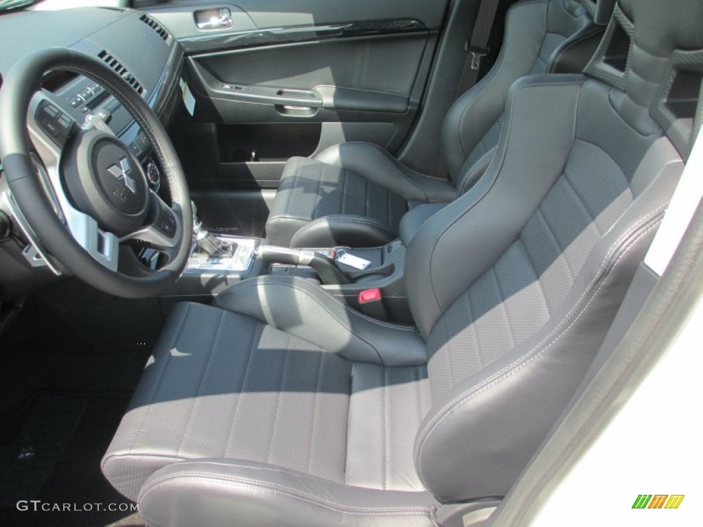Black Recaro Interior 2012 Mitsubishi Lancer Evolution MR Photo #69286905