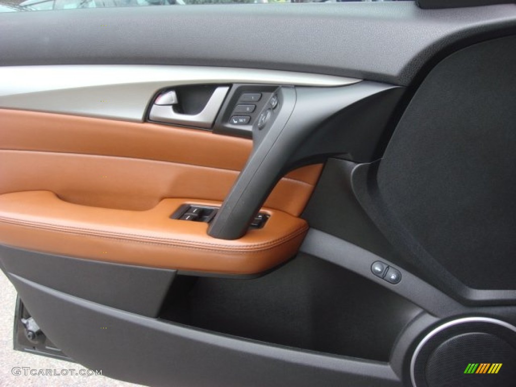 2009 Acura TL 3.7 SH-AWD Umber/Ebony Door Panel Photo #69286948