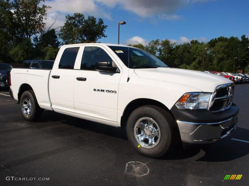 2012 Ram 1500 ST Quad Cab - Bright White / Dark Slate Gray/Medium Graystone photo #2
