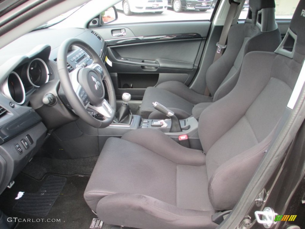Black Recaro Interior 2012 Mitsubishi Lancer Evolution GSR Photo #69287397