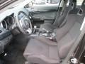Black Recaro 2012 Mitsubishi Lancer Evolution GSR Interior Color
