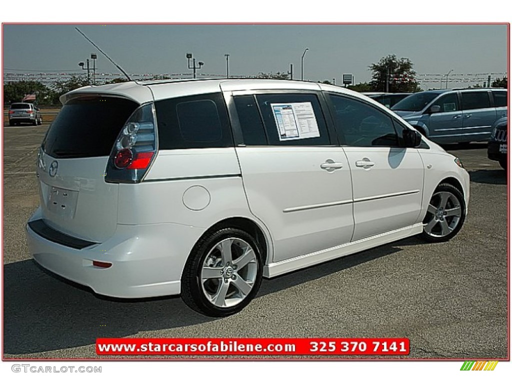 2006 MAZDA5 Sport - Whitewater Pearl / Black photo #6