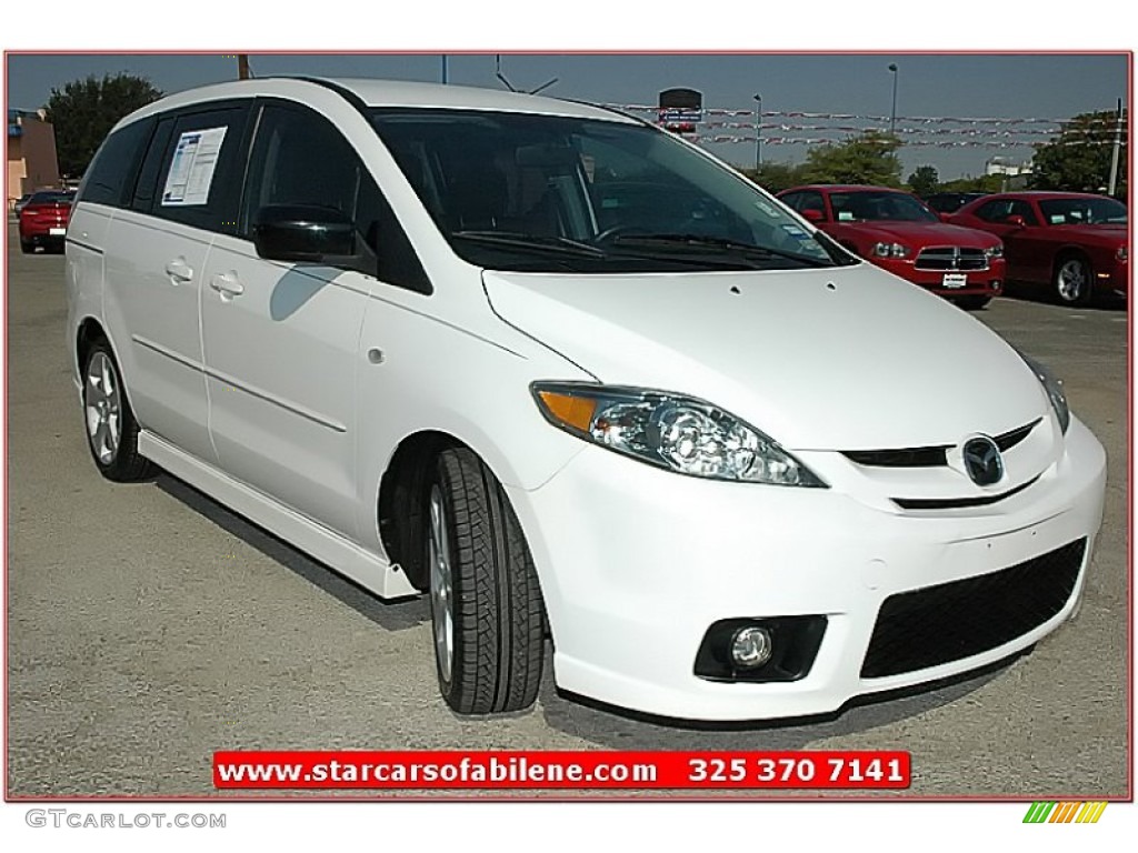 2006 MAZDA5 Sport - Whitewater Pearl / Black photo #8