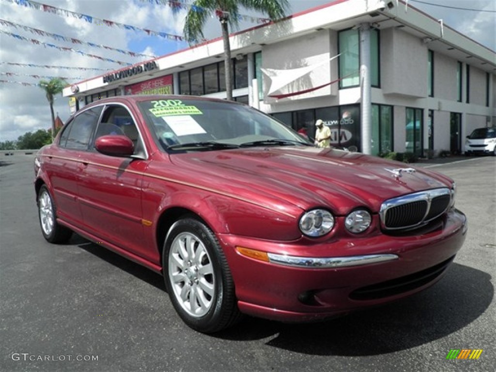 2002 X-Type 2.5 - Carnival Red Metallic / Ivory photo #1