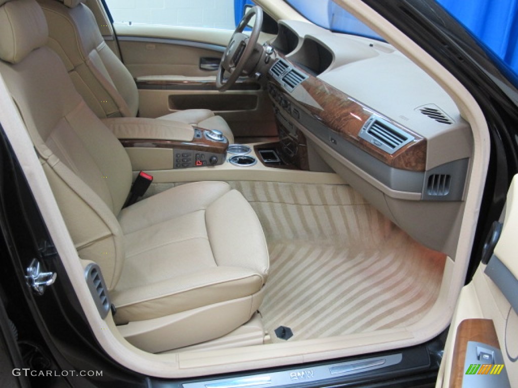 2003 7 Series 745i Sedan - Jet Black / Dark Beige/Beige III photo #22
