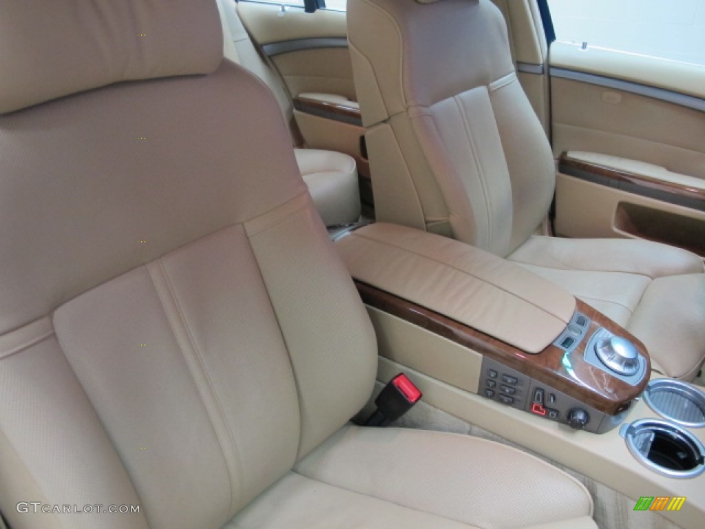 2003 7 Series 745i Sedan - Jet Black / Dark Beige/Beige III photo #23