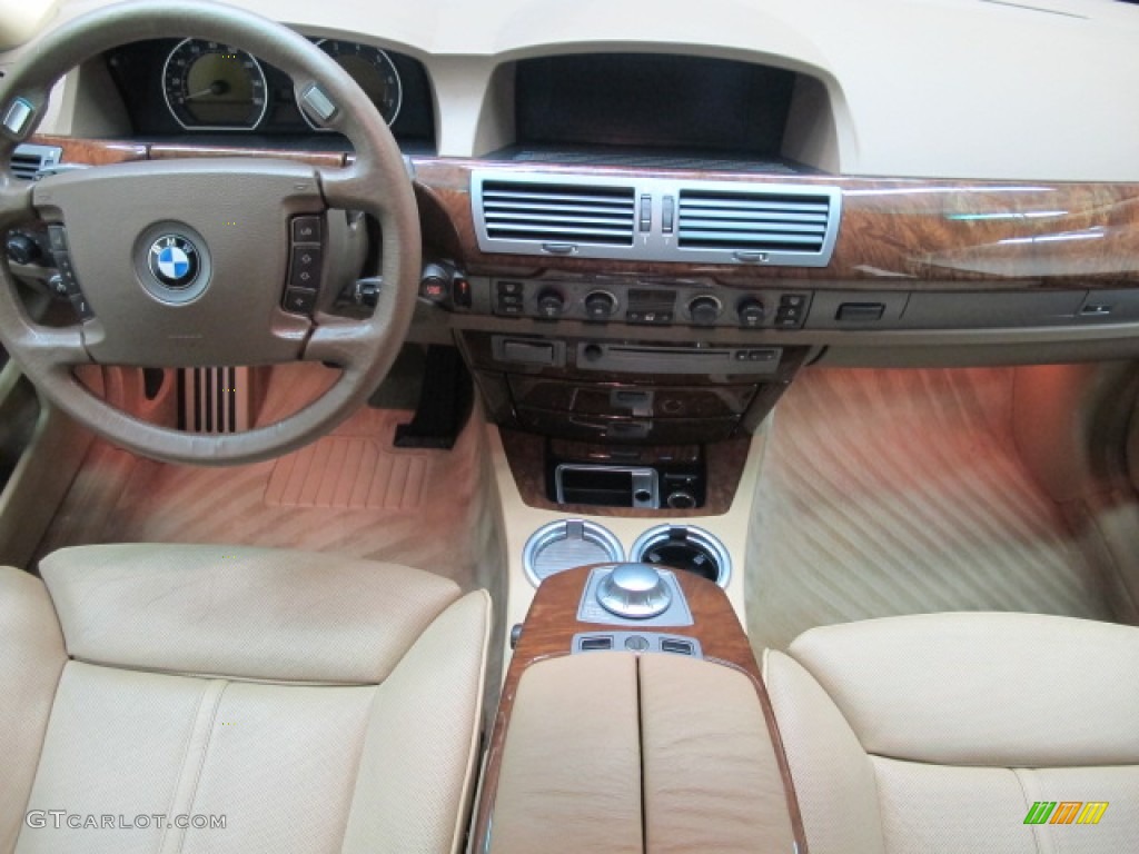 2003 7 Series 745i Sedan - Jet Black / Dark Beige/Beige III photo #25