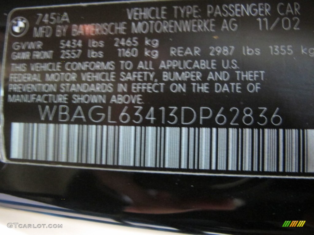 2003 7 Series 745i Sedan - Jet Black / Dark Beige/Beige III photo #42