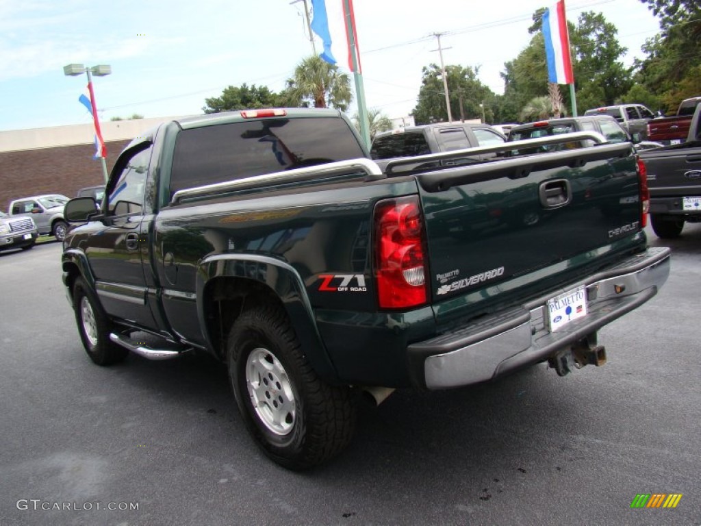 2004 Silverado 1500 Z71 Regular Cab 4x4 - Dark Green Metallic / Dark Charcoal photo #6