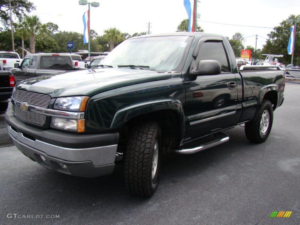 2004 Silverado 1500 Z71 Regular Cab 4x4 - Dark Green Metallic / Dark Charcoal photo #22